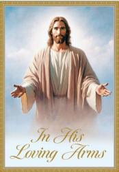  Deceased Mass Card In His Loving Arms 50/box 