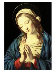  Deceased Mass Card Prayerful Mary 100/box (ONLY 1 BX LEFT) 