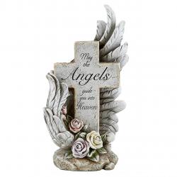  Cross Memorial in Angel Wings 10 inch 