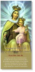  PAMPHLET BROCHURE NOVENA TO OUR LADY OF MOUNT CARMEL 