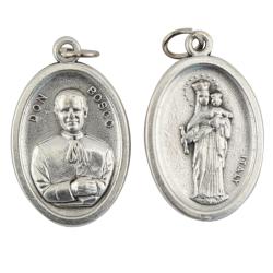 Medal Oxidized St. Bosco / Our Lady of Help of Christians 12/PKG (QTY Discount .90 ea) 