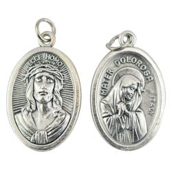  Medal Oxidized Jesus Ecce Homo / Mater Doloros 12/PKG (QTY Discount .90 ea) 