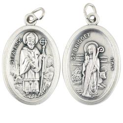  Medal Oxidized St. Bridget / St. Patrick 12/PKG (QTY Discount .90 ea) 