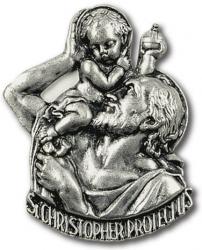  Visor Clip St. Christopher Pewter 