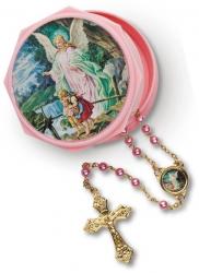  Children\'s Rosary Guardian Angel Pink 