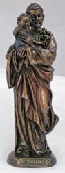  St. Joseph and Child Statue Bronze 8 inch 