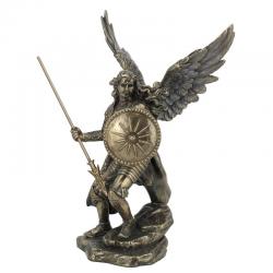  St. Rapheal Archangel Statue Bronze 10 inch 