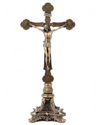  Crucifix Standing Bronze 13.25 inch 
