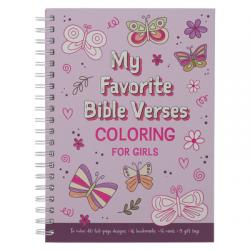  Coloring Book Favorite Bible Verses for Girls Wirebound 