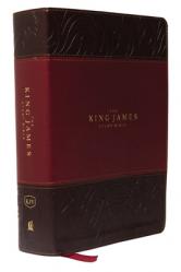  The King James Study Bible, Imitation Leather, Burgundy, Full-Color Edition 