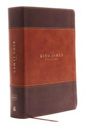  The King James Study Bible, Imitation Leather, Brown, Full-Color Edition 