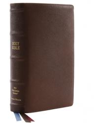  Nkjv, Single-Column Reference Bible, Premium Goatskin Leather, Brown, Premier Collection, Comfort Print 