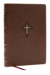 Rsv2ce, Thinline Large Print Catholic Bible, Brown Leathersoft, Comfort Print 