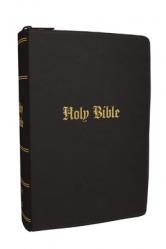  KJV Compact Large Print Bible, Black Leathersoft Zipper Closure, Red Letter, Comfort Print 