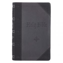  KJV Bible Giant Print 2-Tone Black/Dark Gray 