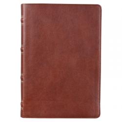  KJV Giant Print Full-Size Bible Brown Full Grain Leather 