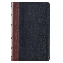  KJV Standard Bible Two-Tone Burgundy/Black Full Grain Leather 