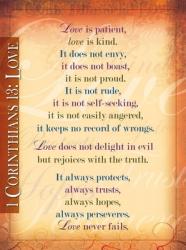  Poster 1 Corinthians 13 Laminated Wall Chart 