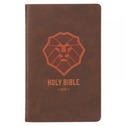  KJV Kids Bible, 40 Pages Full Color Study Helps, Presentation Page, Ribbon Marker, Holy Bible for Children Ages 8-12, Lion Emblem Faux Leather Flexibl 
