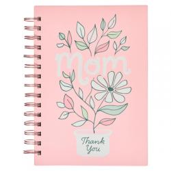  Christian Art Gifts Mom Journal W/Scripture Thank You Large Bible Verse Notebook, 192 Ruled Pages, 1 Thess. 5:16-18 Bible Verse 