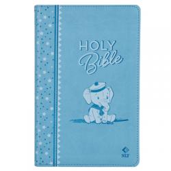  Bible NLT Infant (Faux Leather, Blue) 