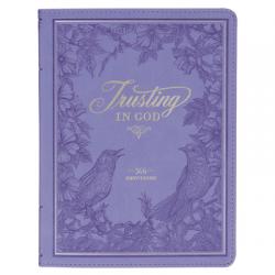  Devotional Trusting God Purple Faux Leather 