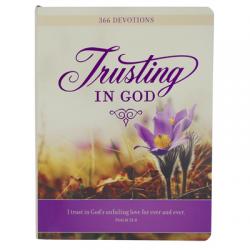  Devotional Trusting God Purple Floral Softcover 