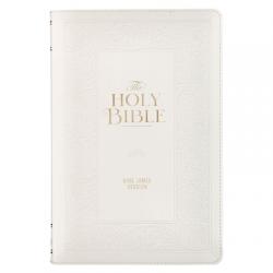  KJV Bible Giant Print Standard Faux Leather White 