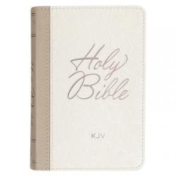  KJV Bible Pocket Faux Leather White 