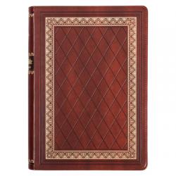  KJV Study Bible, Standard Print Faux Leather - Thumb Index, King James Version Holy Bible, Saddle Tan/Diamond 