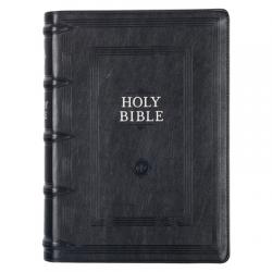  KJV Study Bible, Standard Print Faux Leather - Thumb Index, King James Version Holy Bible, Black 