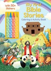  My First Bible Stories Coloring & Activity Book with 4 Crayons and 50+ Stickers 