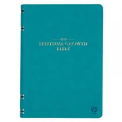  The Spiritual Growth Bible, Study Bible, NLT - New Living Translation Holy Bible, Faux Leather, Teal 