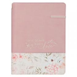  Christian Art Gifts Classic Journal W/Built in Pen Holder Done in Love 1 Corinthians 16:14 Bible Verse Inspirational Scripture Writing Notebook for Wo 