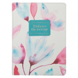  Heartfelt Journal Embrace the Journey Pink Petals, W/Ribbon 240 Lined Pages, Handy-Sized Flexcover Faux Leather, 7.2 X 5.4 
