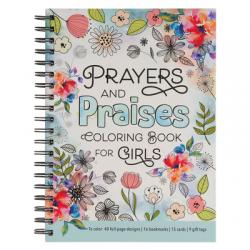  Prayers & Praises for Girls Coloring Book (Spiral) 