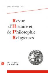  Revue d\'Histoire Et de Philosophie Religieuses 