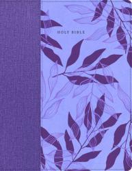  CSB Large Print Compact Reference Bible, Digital Study Edition, Easy-To-Read Optimal Type, Lavender Floral Leathertouch, Zipper Edition 