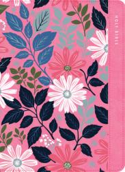  KJV Large Print Compact Reference Bible, Pink Floral Leathertouch, Zipper Edition 