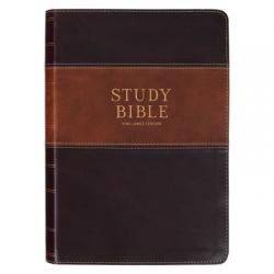  KJV Study Bible (Faux Leather, Two-Tone Brown) 