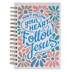  Journal Spiral Pink Blue Follow Jesus 