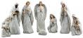  Nativity Set 8 inch 8 Piece Faux Wood 