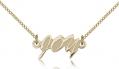  JOY Pendant 14K Gold Filled 3/8 inch 