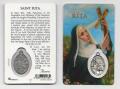 PRAYER CARD ST. RITA WITH MEDAL 