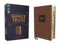  Niv, the Grace and Truth Study Bible (Trustworthy and Practical Insights), Leathersoft, Brown, Red Letter, Thumb Indexed, Comfort Print 