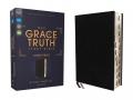  Niv, the Grace and Truth Study Bible (Trustworthy and Practical Insights), Large Print, European Bonded Leather, Black, Red Letter, Thumb Indexed, Com 