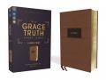  Niv, the Grace and Truth Study Bible (Trustworthy and Practical Insights), Large Print, Leathersoft, Brown, Red Letter, Comfort Print 