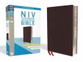  NIV, Thinline Bible, Giant Print, Bonded Leather, Burgundy, Indexed, Red Letter Edition 