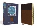  NIV Study Bible, Fully Revised Edition, Large Print, Leathersoft, Brown, Red Letter, Thumb Indexed, Comfort Print 