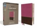  NIV, Reference Bible, Giant Print, Imitation Leather, Pink/Brown, Red Letter Edition, Comfort Print 